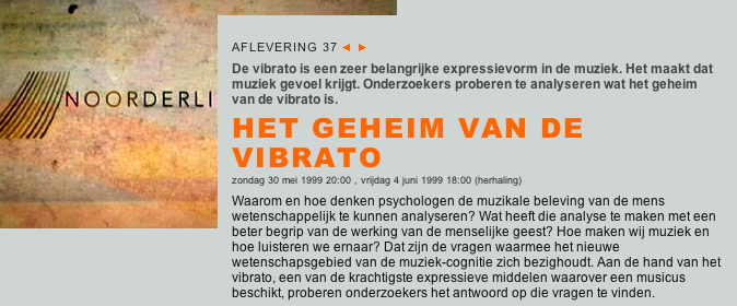 Noorderlicht (VPRO TV), 30.05.1999