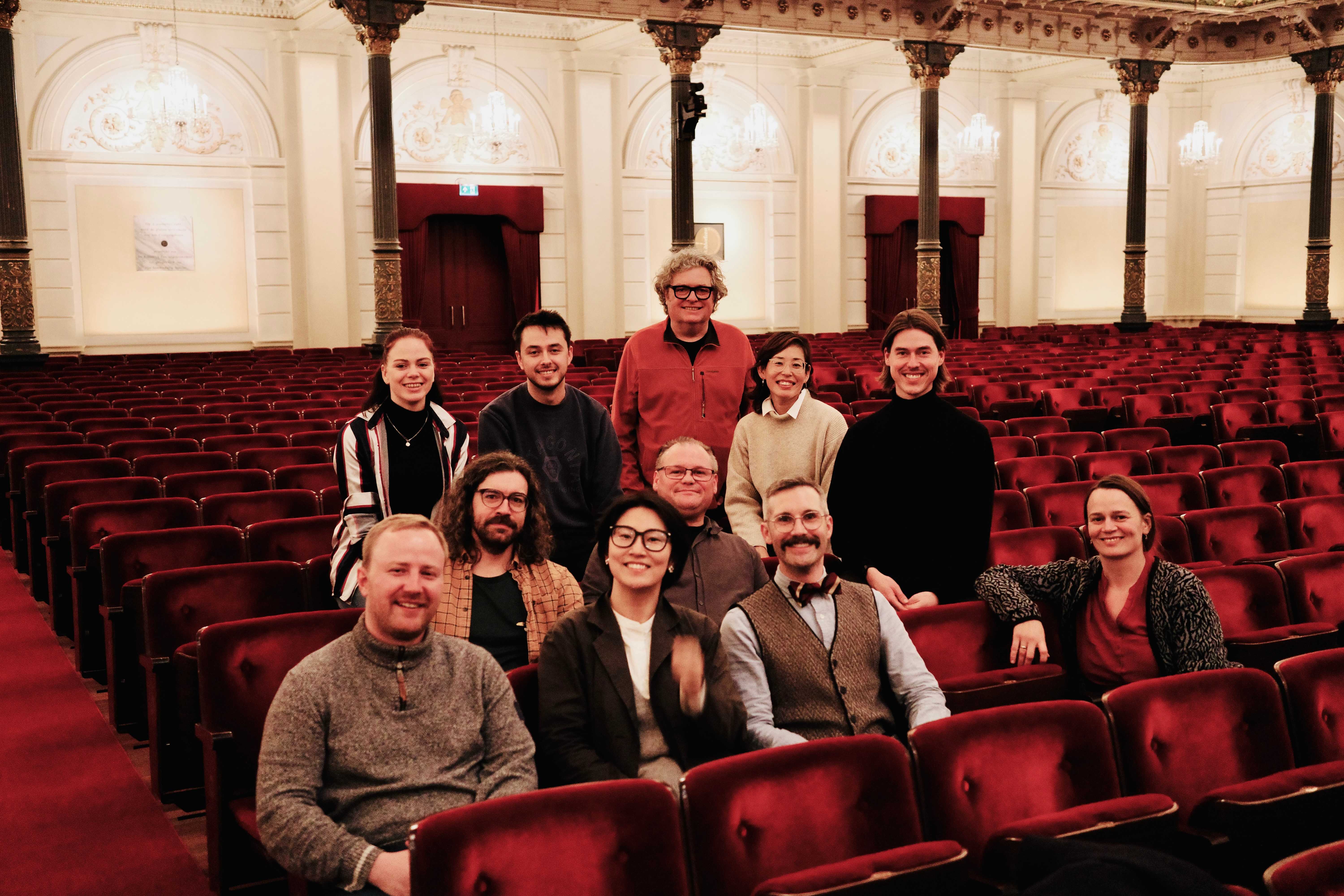 MCG and Associates in November 2024. Rear, left to right |  Mariëlle Baelemans, Noah Henry, Henkjan Honing, Makiko Sadakata, Atser Damsma; Front, left to right | Christoph Finkensiep, Drikus Roor, Jiaxin Li, Evert Rot, J. Ashley Burgoyne and Berit Janssen. Not in the picture | Marcel Vélez Vásquez, Albertas Janulevicius, Xuan Huang, Noah Jaffe, Bas Cornelissen and Apie.